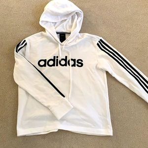 White and Black Adidas Hoodie